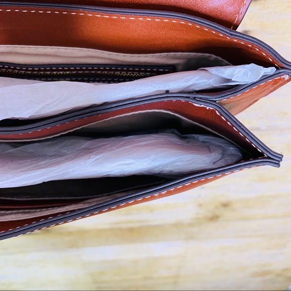 Sam Edelman Delilah Crossbody Leather Cinnamon - Picture 7 of 8